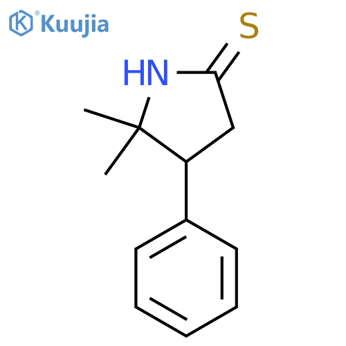 5,5-Dimethyl-4-phenyl-2-pyrrolidinethione structure