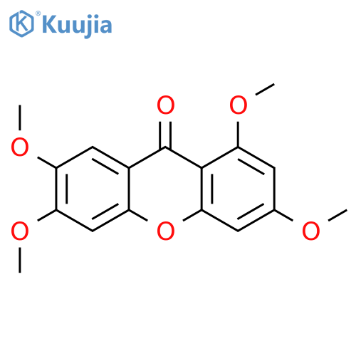 1,3,6,7-tetramethoxy-9H-xanthen-9-one structure