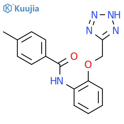 4-methyl-N-[2-(2H-tetrazol-5-ylmethoxy)phenyl]benzamide structure
