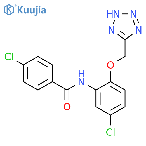 Benzamide,4-chloro-N-[5-chloro-2-(2H-tetrazol-5-ylmethoxy)phenyl]- structure