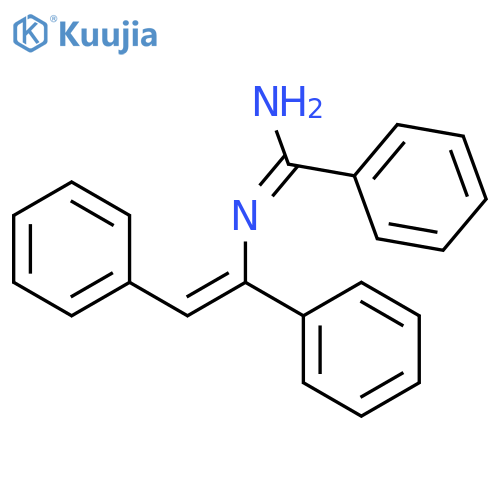 Benzenecarboximidamide, N-(1,2-diphenylethenyl)- structure