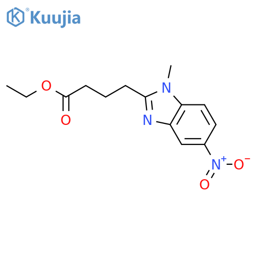 1-Methyl-5-nitro-1H-benzimidazole-2-butanoic Acid Ethyl Ester structure