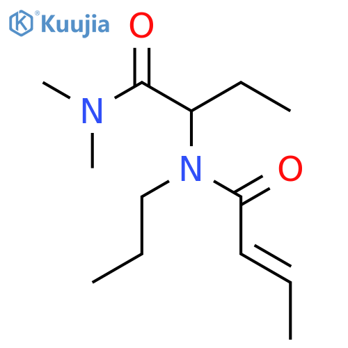(2E)-N-[1-(dimethylcarbamoyl)propyl]-N-propylbut-2-enamide structure