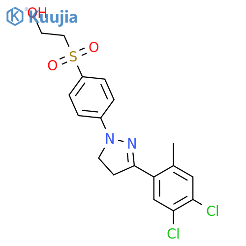 Ethanol,2-[[4-[3-(4,5-dichloro-2-methylphenyl)-4,5-dihydro-1H-pyrazol-1-yl]phenyl]sulfonyl]- structure