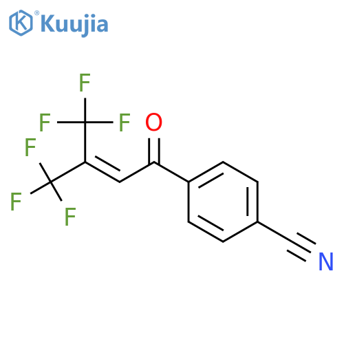 4-[4,4,4-trifluoro-3-(trifluoromethyl)but-2-enoyl]benzonitrile structure