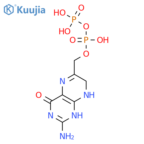 (2-amino-4-oxo-1,4,7,8-tetrahydropteridin-6-yl)methyl trihydrogen diphosphate structure