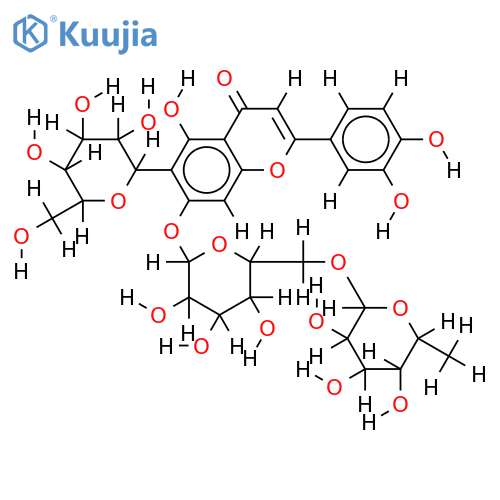 6-C-(beta-D-glucopyranosyl)-7-O-(alpha-L-rhamnopyranosyl-(1->6)-beta-D-glucopyranosyl)luteolin structure
