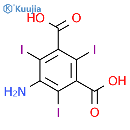5-amino-2,4,6-triiodobenzene-1,3-dicarboxylic acid structure