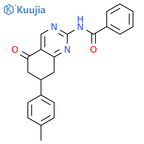 N-(5-oxo-7-(p-tolyl)-5,6,7,8-tetrahydroquinazolin-2-yl)benzamide structure