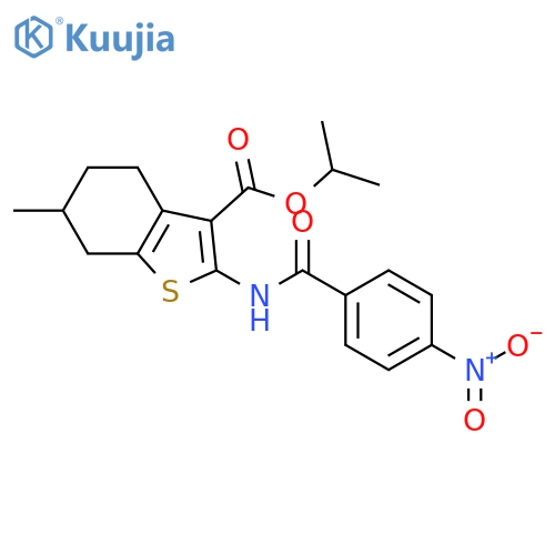 <br>isopropyl 2-({4-nitrobenzoyl}amino)-6-methyl-4,5,6,7-tetrahydro-1-benzothio phene-3-carboxylate structure