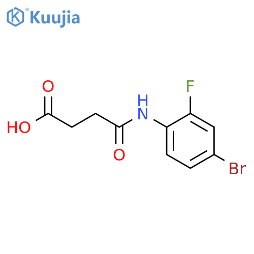 4-(4-bromo-2-fluoroanilino)-4-oxobutanoic acid structure