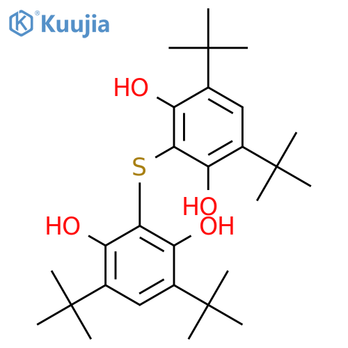 2,2'-sulfanediylbis(4,6-di-tert-butylbenzene-1,3-diol) structure