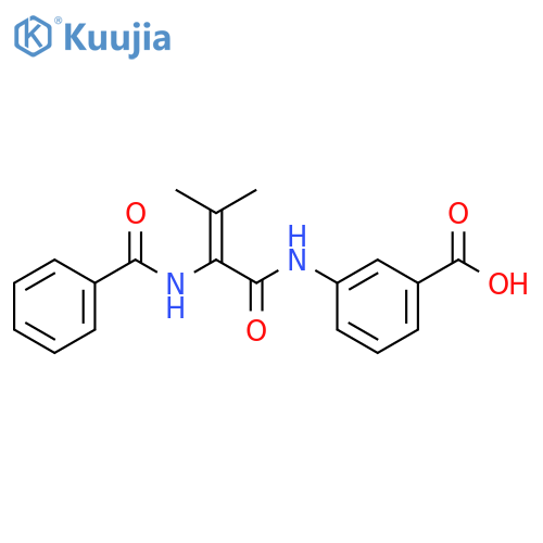 Benzoic acid, 3-[[2-(benzoylamino)-3-methyl-1-oxo-2-butenyl]amino]- (9CI) structure