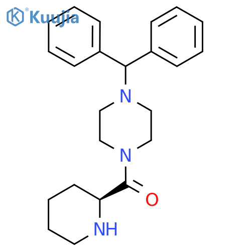 Piperazine, 1-(diphenylmethyl)-4-[(2S)-2-piperidinylcarbonyl]- structure
