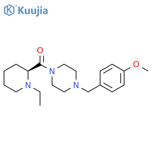 Piperazine,1-[[(2S)-1-ethyl-2-piperidinyl]carbonyl]-4-[(4-methoxyphenyl)methyl]- structure