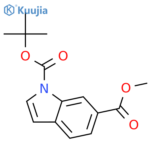 1-tert-butyl 6-methyl 1H-indole-1,6-dicarboxylate structure