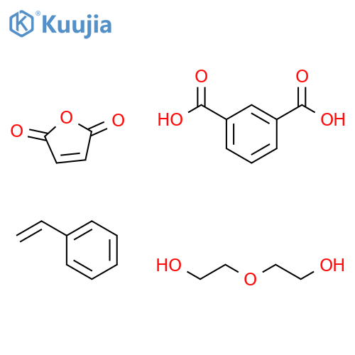 benzene-1,3-dicarboxylic acid; furan-2,5-dione; 2-(2-hydroxyethoxy)ethanol; styrene structure