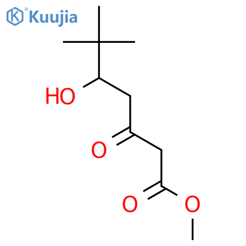 Heptanoic acid, 5-hydroxy-6,6-dimethyl-3-oxo-, methyl ester structure