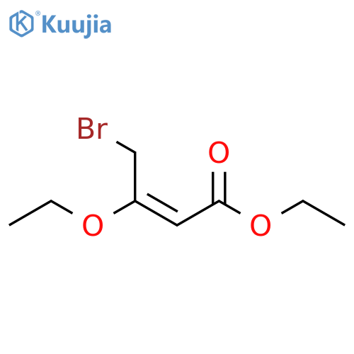 2-Butenoic acid, 4-bromo-3-ethoxy-, ethyl ester, (2E)- structure