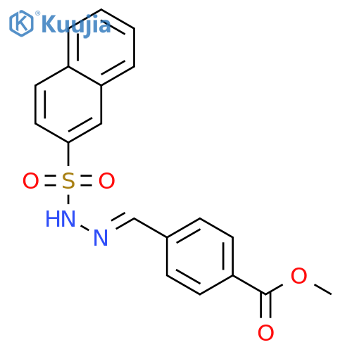 methyl 4-{(E)-[(2-naphthylsulfonyl)hydrazono]methyl}benzoate structure
