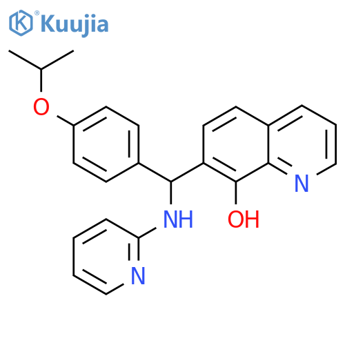 7-{4-(propan-2-yloxy)phenyl(pyridin-2-yl)aminomethyl}quinolin-8-ol structure