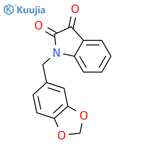 1-(1,3-benzodioxol-5-ylmethyl)-1h-indole-2,3-dione structure