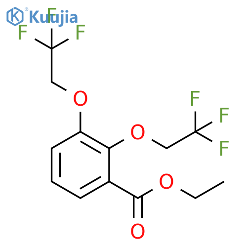 Benzoic acid, 2,3-bis(2,2,2-trifluoroethoxy)-, ethyl ester structure
