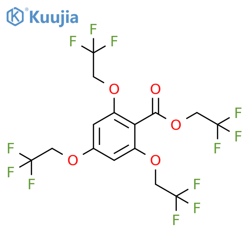 Benzoic acid, 2,4,6-tris(2,2,2-trifluoroethoxy)-, 2,2,2-trifluoroethyl ester structure