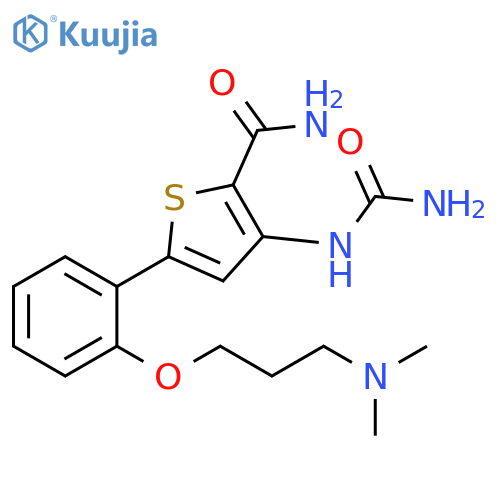 2-Thiophenecarboxamide,3-[(aminocarbonyl)amino]-5-[2-[3-(dimethylamino)propoxy]phenyl]- structure