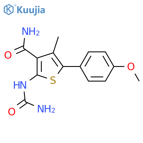 3-Thiophenecarboxamide,2-[(aminocarbonyl)amino]-5-(4-methoxyphenyl)-4-methyl- structure
