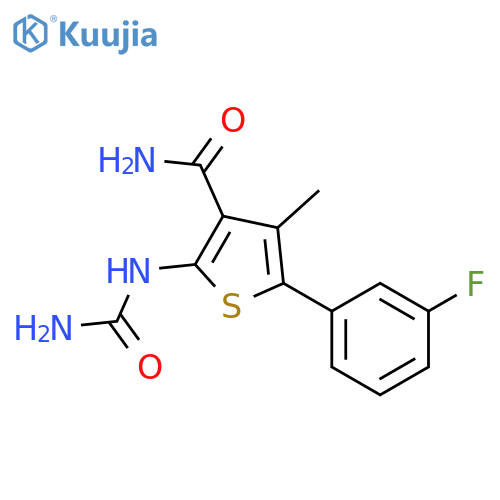 3-Thiophenecarboxamide,2-[(aminocarbonyl)amino]-5-(3-fluorophenyl)-4-methyl- structure