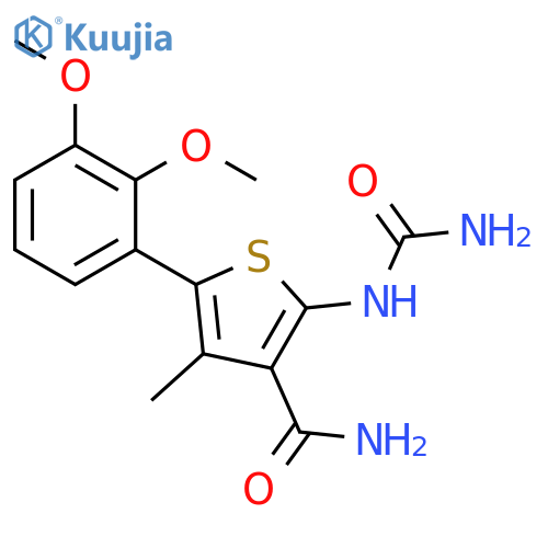 3-Thiophenecarboxamide,2-[(aminocarbonyl)amino]-5-(2,3-dimethoxyphenyl)-4-methyl- structure