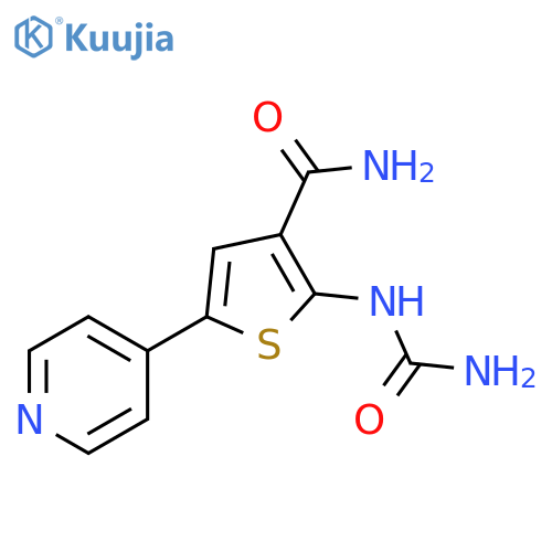 3-Thiophenecarboxamide, 2-[(aminocarbonyl)amino]-5-(4-pyridinyl)- structure