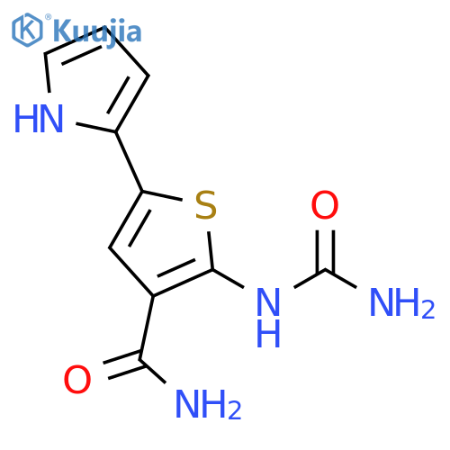 3-Thiophenecarboxamide, 2-[(aminocarbonyl)amino]-5-(1H-pyrrol-2-yl)- structure