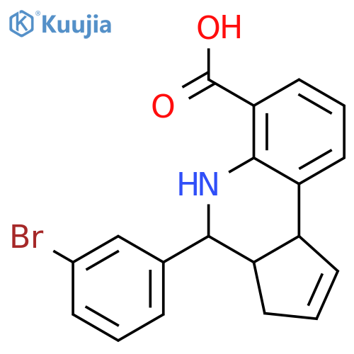 4-(3-Bromophenyl)-3a,4,5,9b-tetrahydro-3H-cyclopentacquinoline-6-carboxylic Acid structure