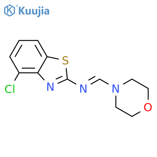 Morpholine, 4-[[(4-chloro-2-benzothiazolyl)imino]methyl]- structure