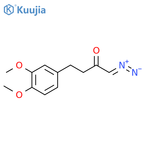 2-Butanone, 1-diazo-4-(3,4-dimethoxyphenyl)- structure