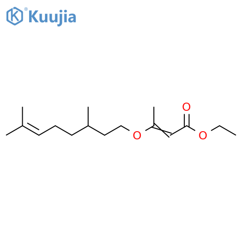 2-Butenoic acid, 3-[(3,7-dimethyl-6-octenyl)oxy]-, ethyl ester structure