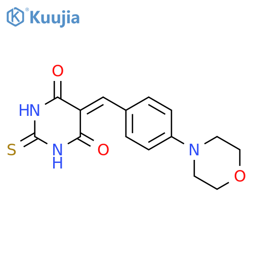 5-{4-(morpholin-4-yl)phenylmethylidene}-2-sulfanylidene-1,3-diazinane-4,6-dione structure