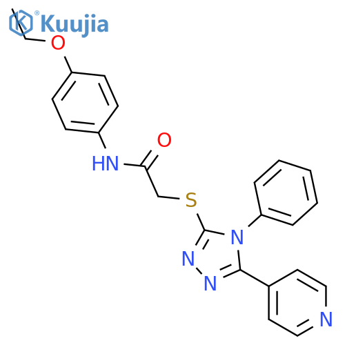 <br>N-(4-Ethoxy-phenyl)-2-(4-phenyl-5-pyridin-4-yl-4H-[1,2,4]triazol-3-ylsulfan yl)-acetamide structure