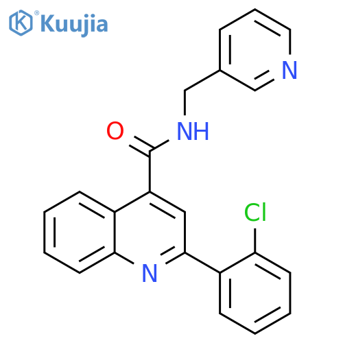 2-(2-Chloro-phenyl)-quinoline-4-carboxylic acid (pyridin-3-ylmethyl)-amide structure