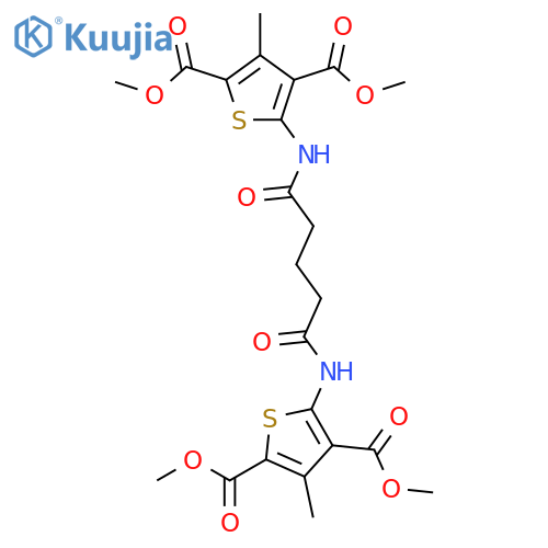 <br>tetramethyl 5,5'-[(1,5-dioxopentane-1,5-diyl)diimino]bis(3-methylthiophene- 2,4-dicarboxylate) structure