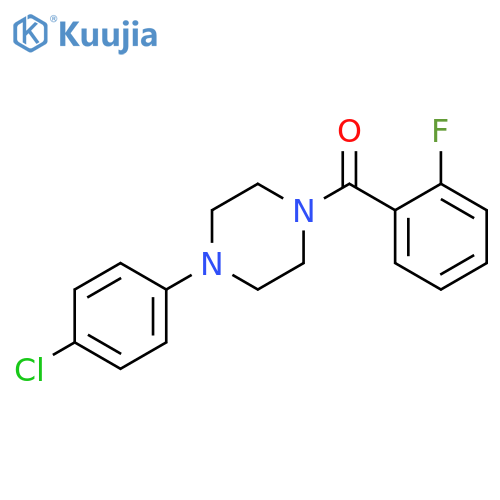 1-(4-chlorophenyl)-4-(2-fluorobenzoyl)piperazine structure