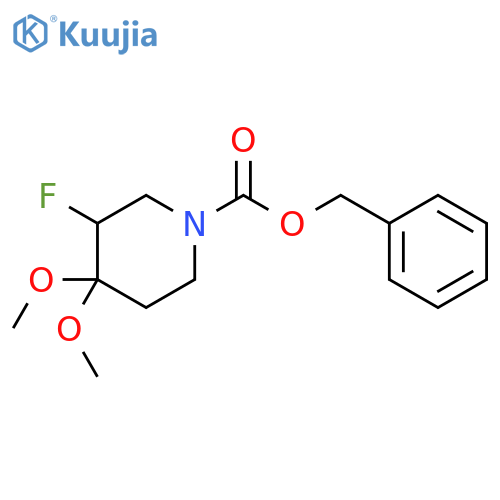 benzyl 3-fluoro-4,4-dimethoxypiperidine-1-carboxylate structure