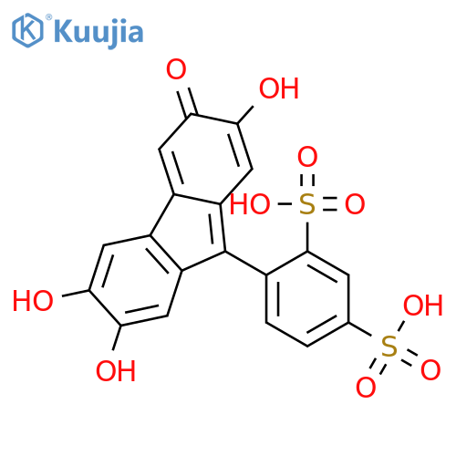 1,3-Benzenedisulfonic acid, 4-(2,6,7-trihydroxy-3-oxo-3H-fluoren-9-yl)- structure