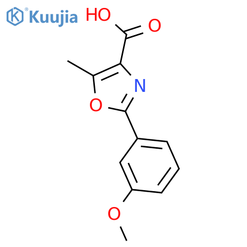 4-Oxazolecarboxylic acid, 2-(3-methoxyphenyl)-5-methyl- structure