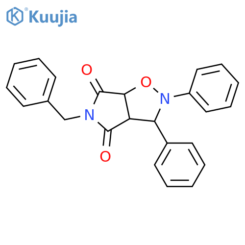 5-benzyl-2,3-diphenyl-hexahydro-2H-pyrrolo3,4-d1,2oxazole-4,6-dione structure