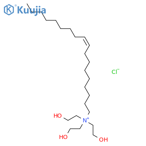 9-Octadecen-1-aminium, N,N,N-tris(2-hydroxyethyl)-, chloride, (9Z)- structure