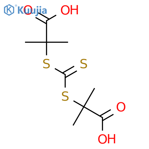 S,S'-Bis(a,a'-dimethyl-a''-acetic acid)trithiocarbonate structure