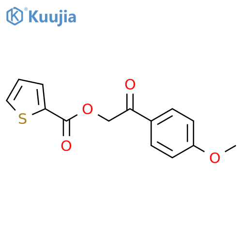 2-(4-methoxyphenyl)-2-oxoethyl thiophene-2-carboxylate structure
